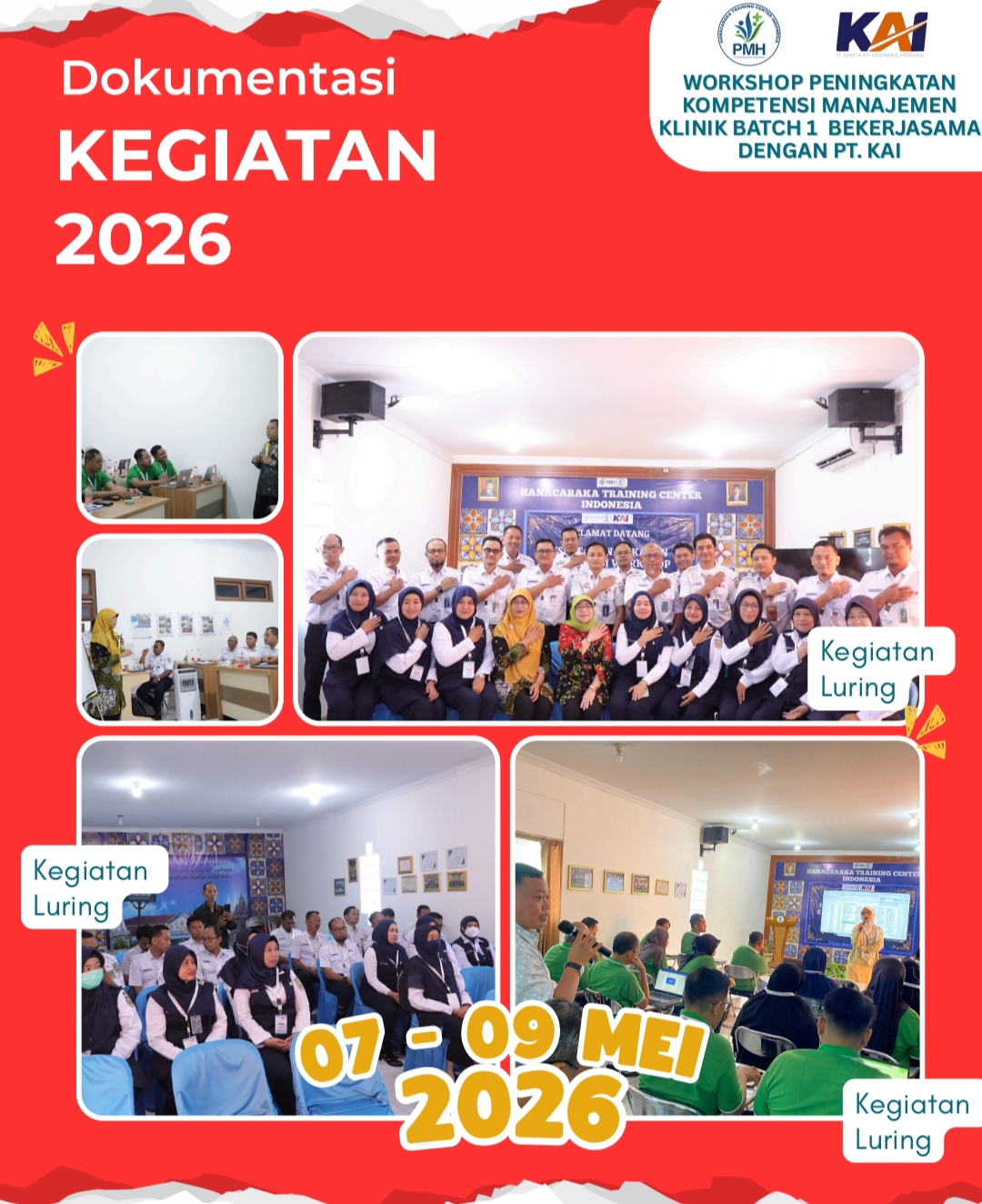 Guna Tingkatkan Mutu Pelayanan, Hanacaraka Training Center Indonesia dan PT KAI Sukses Gelar Workshop Manajemen Klinik